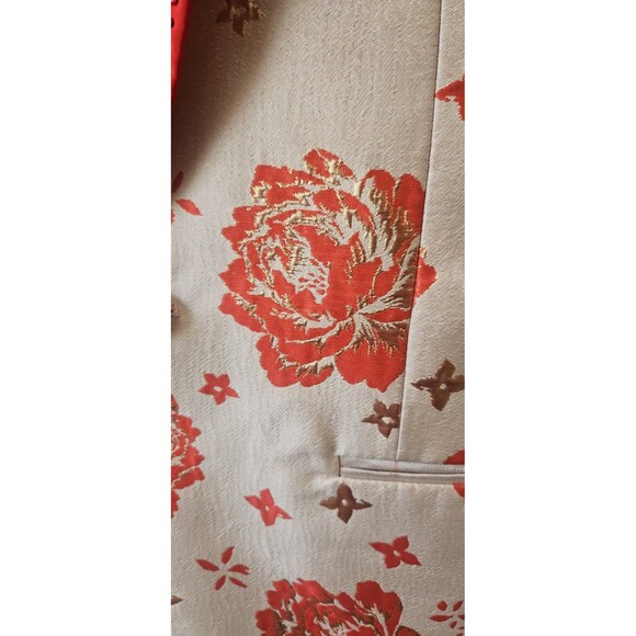MEN'S BARABAS Beuge/ROSE FLORAL Rhinestones BLAZER - Picture 3 of 7